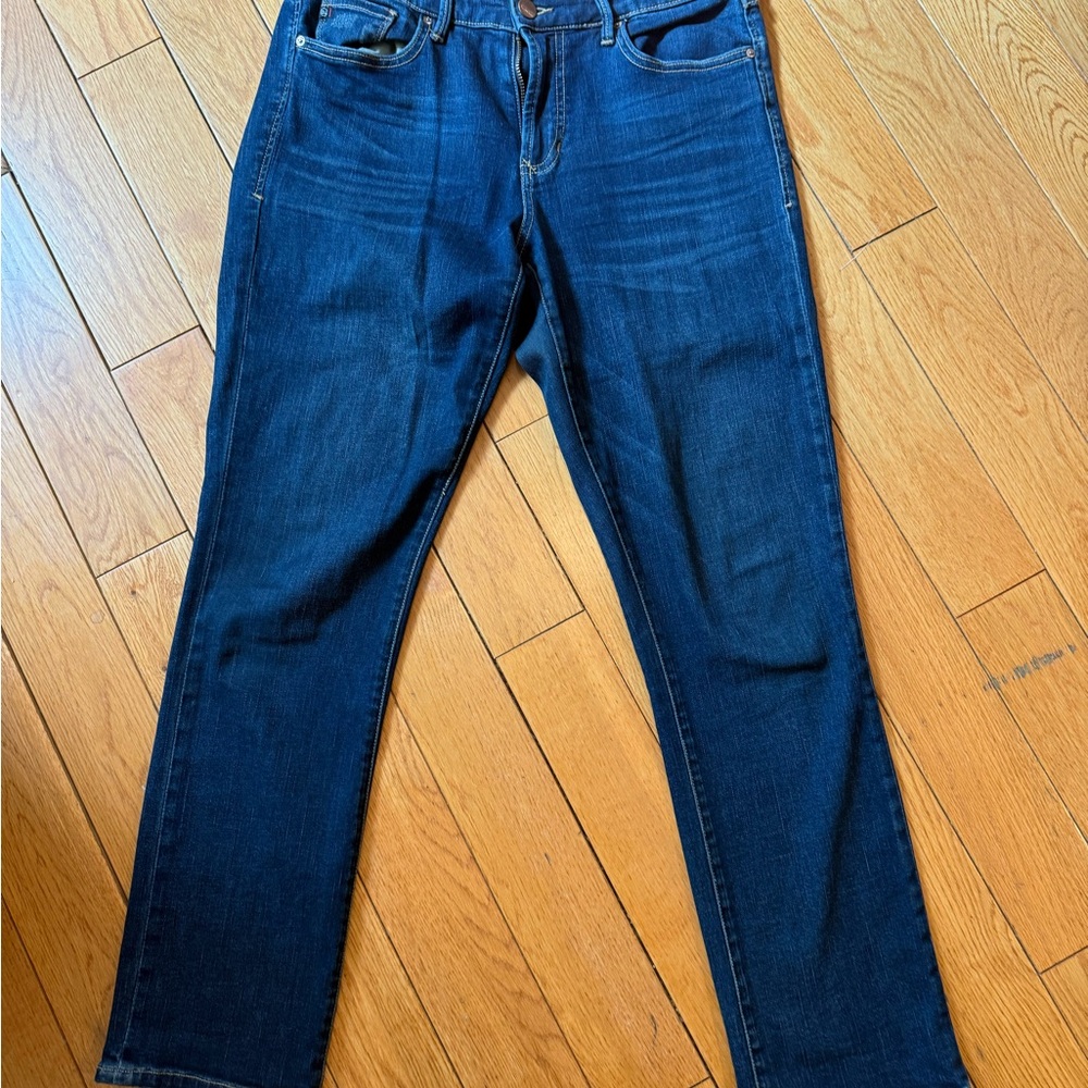 Dear John Blair Cuffed high Rise Straight Women’s Dark Blue Jeans with a stretch
